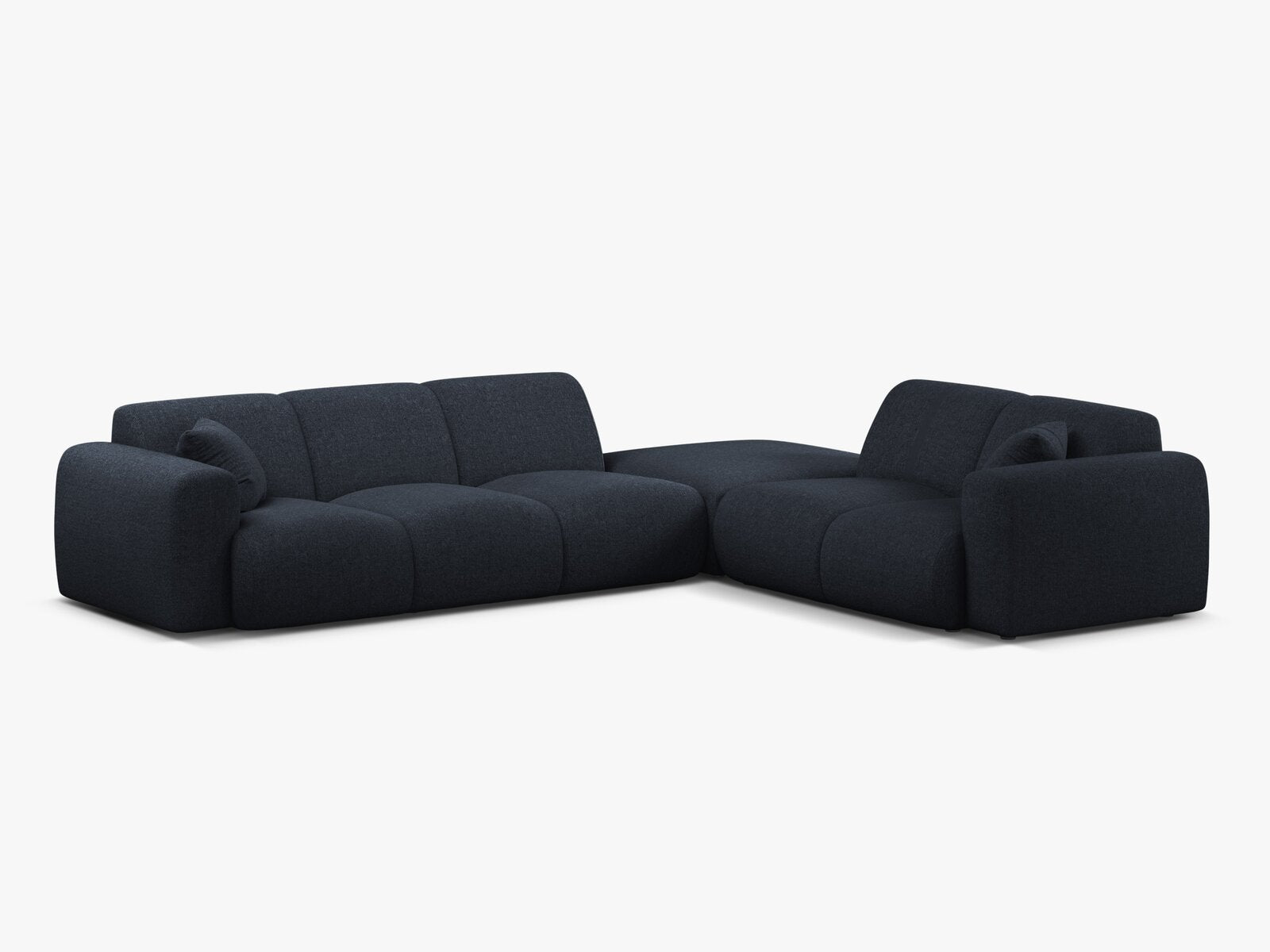 Micadoni Ecksofa Molino 6-Sitzer Rechts Chenille Eden Marineblau