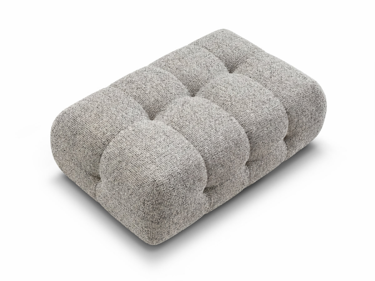 Bobochic Laura Pouf 135 × 84 cm Melange-Stoff Taupe