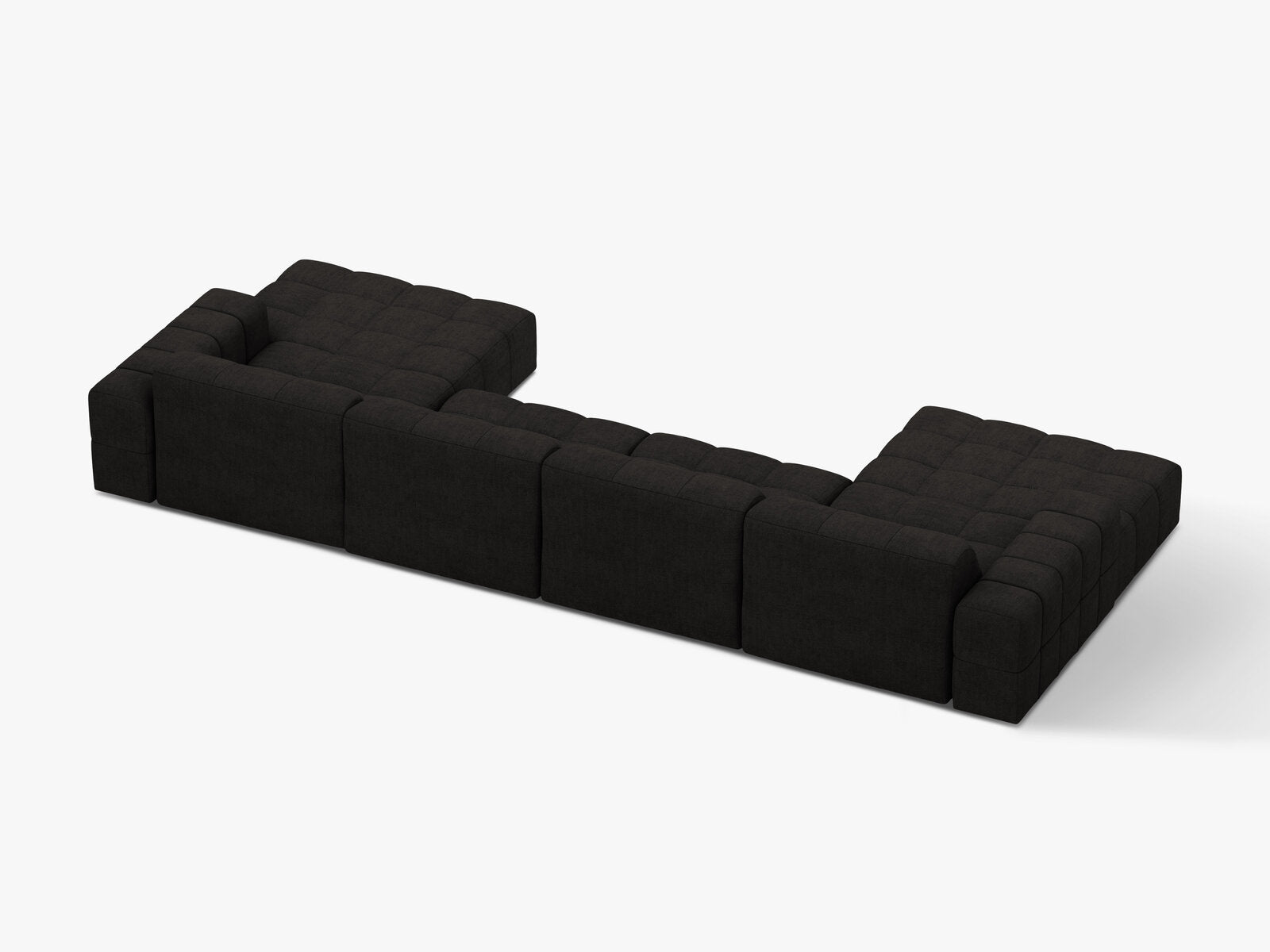 Micadoni Panorama Sofa Jennifer 6-Sitzer Chenille Eden Anthrazit