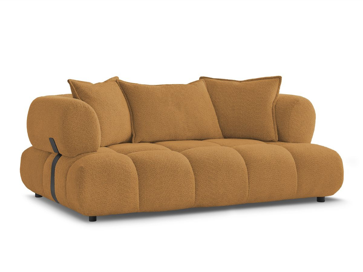 Bobochic Alya Sofa 2-Sitzer Bouclé-Stoff Gelb