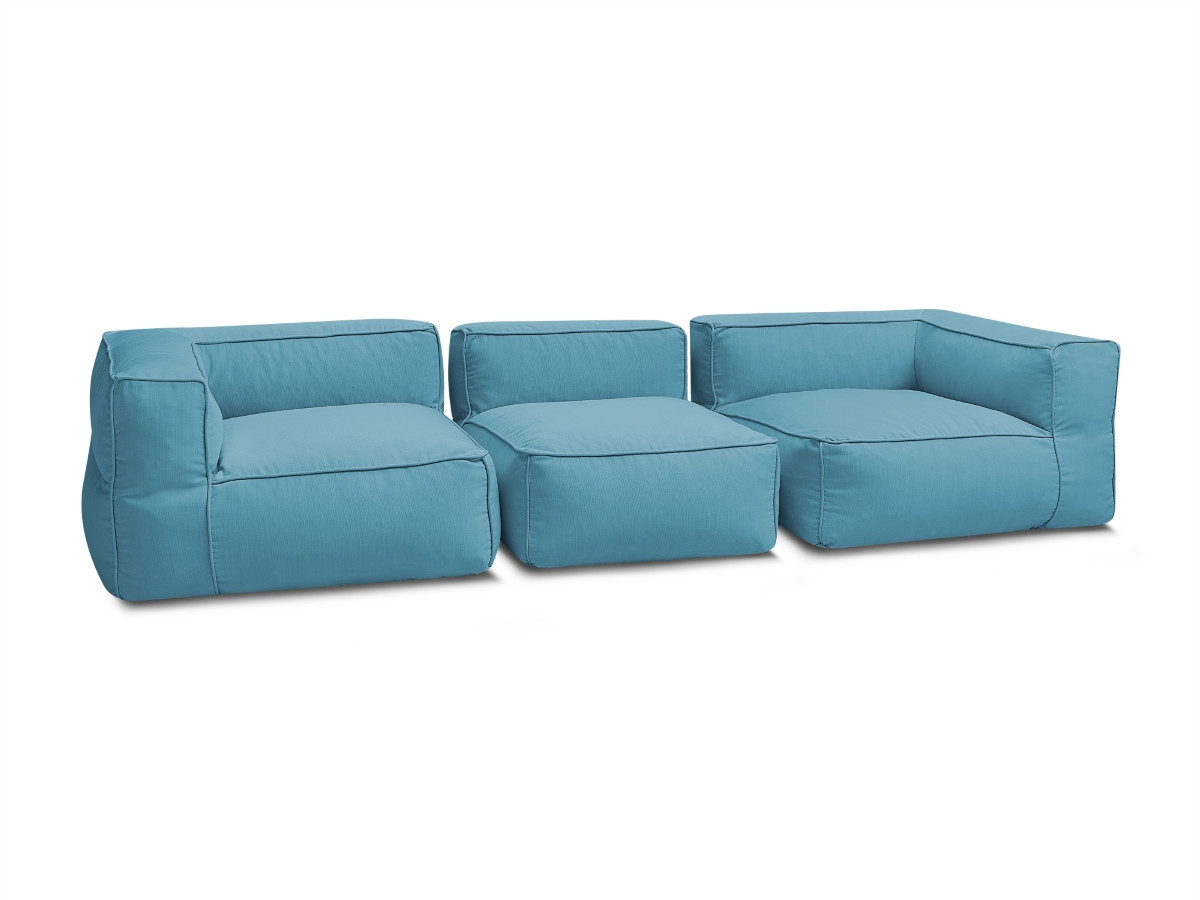 Bobochic Giulia Gartensofa 3-Sitzer Stoff Hellblau