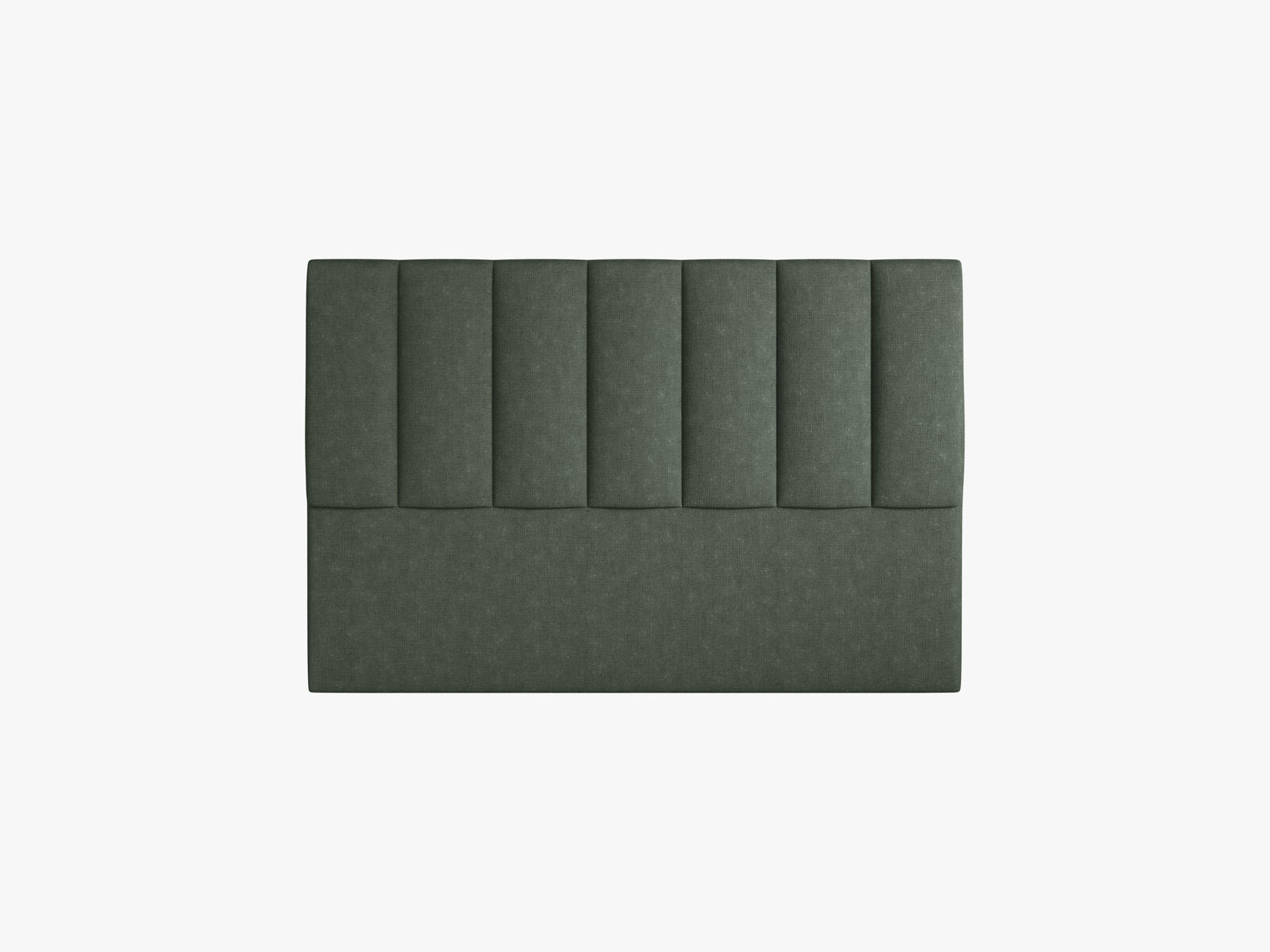 Micadoni Marl Samtiger Kopfteil 140 cm (H 95 cm) Strukturierter Stoff Liberty Moosgrün 140x95