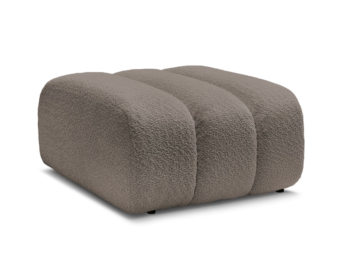 Bobochic Talia Pouf Bouclé-Stoff Braun