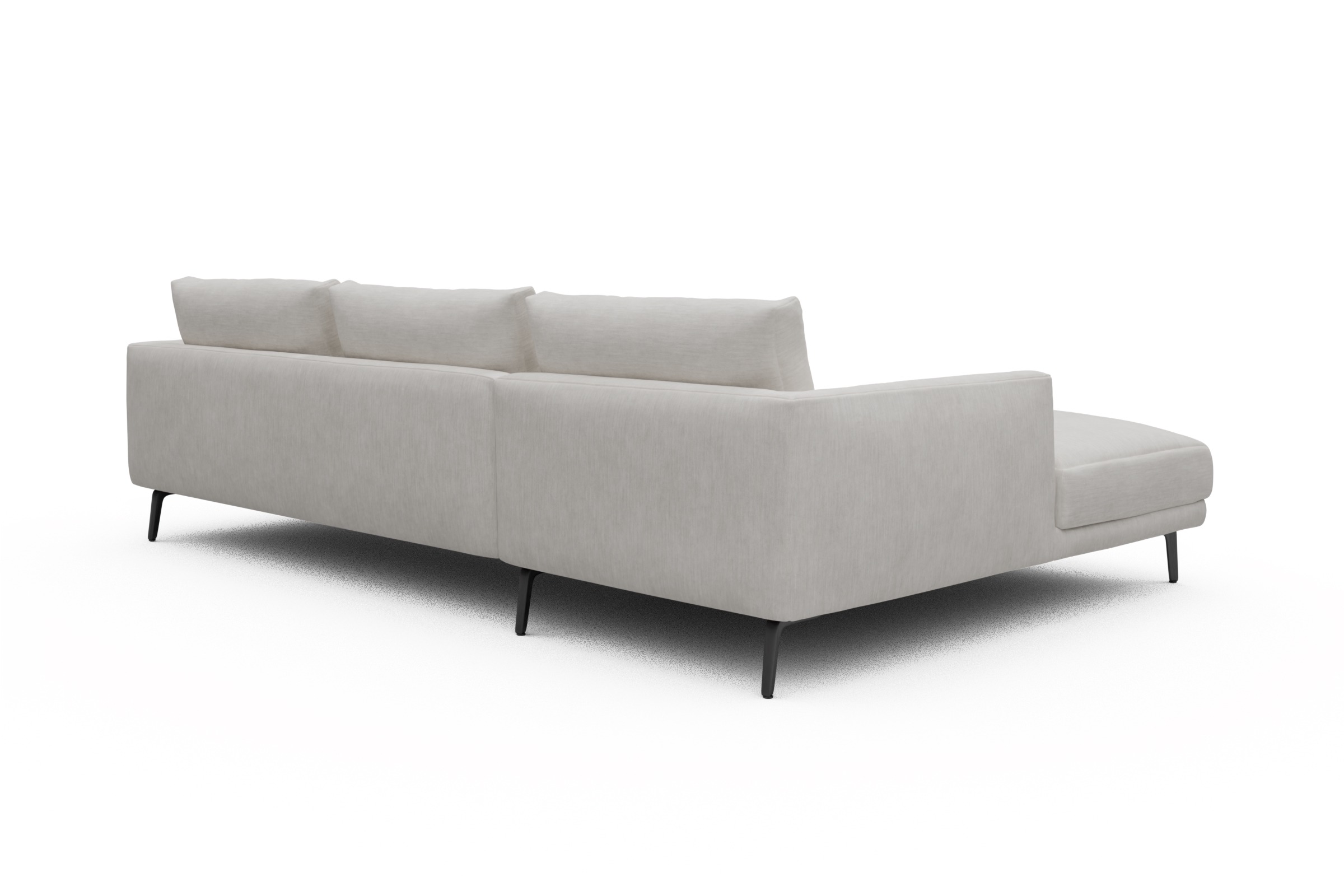 Ecksofa Karl Chaiselongue links mit 2,5-Sitzer Vivus-Dusty-Off-White