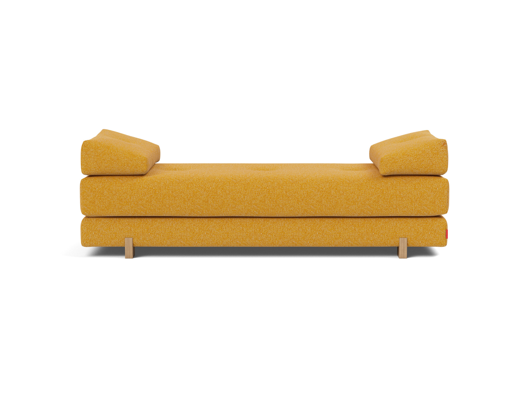 Tagesbett Sigmund Boucle Skandi 536-Ochre Beine Drip Eiche