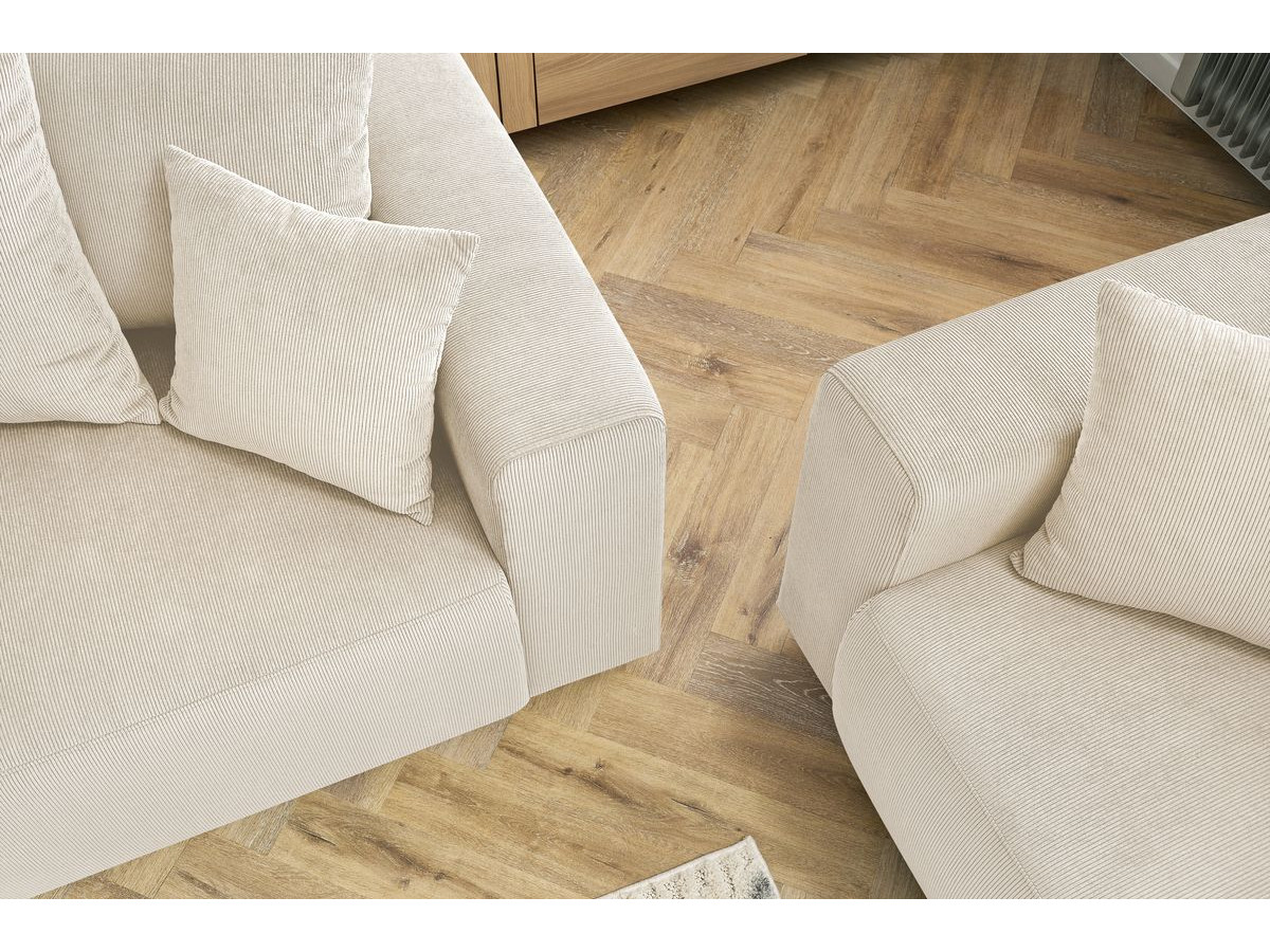 Bobochic Envy Sofa 5-Sitzer Cordsamt Beige