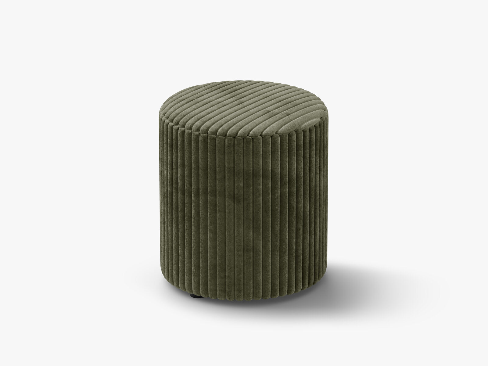 Micadoni Pouf Dia 40cm Kord Tilia Moßgrün