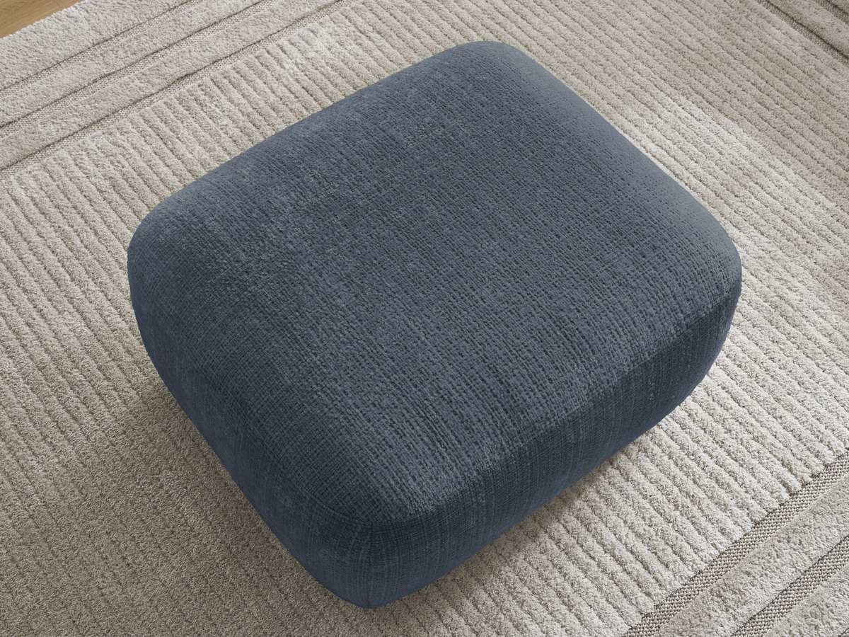 Bobochic Denise Pouf Strukturstoff Dunkelblau