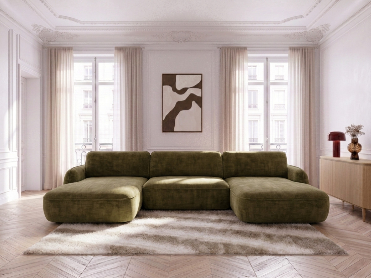 Bobochic Celeste Wohnlandschaft Chenille Grün