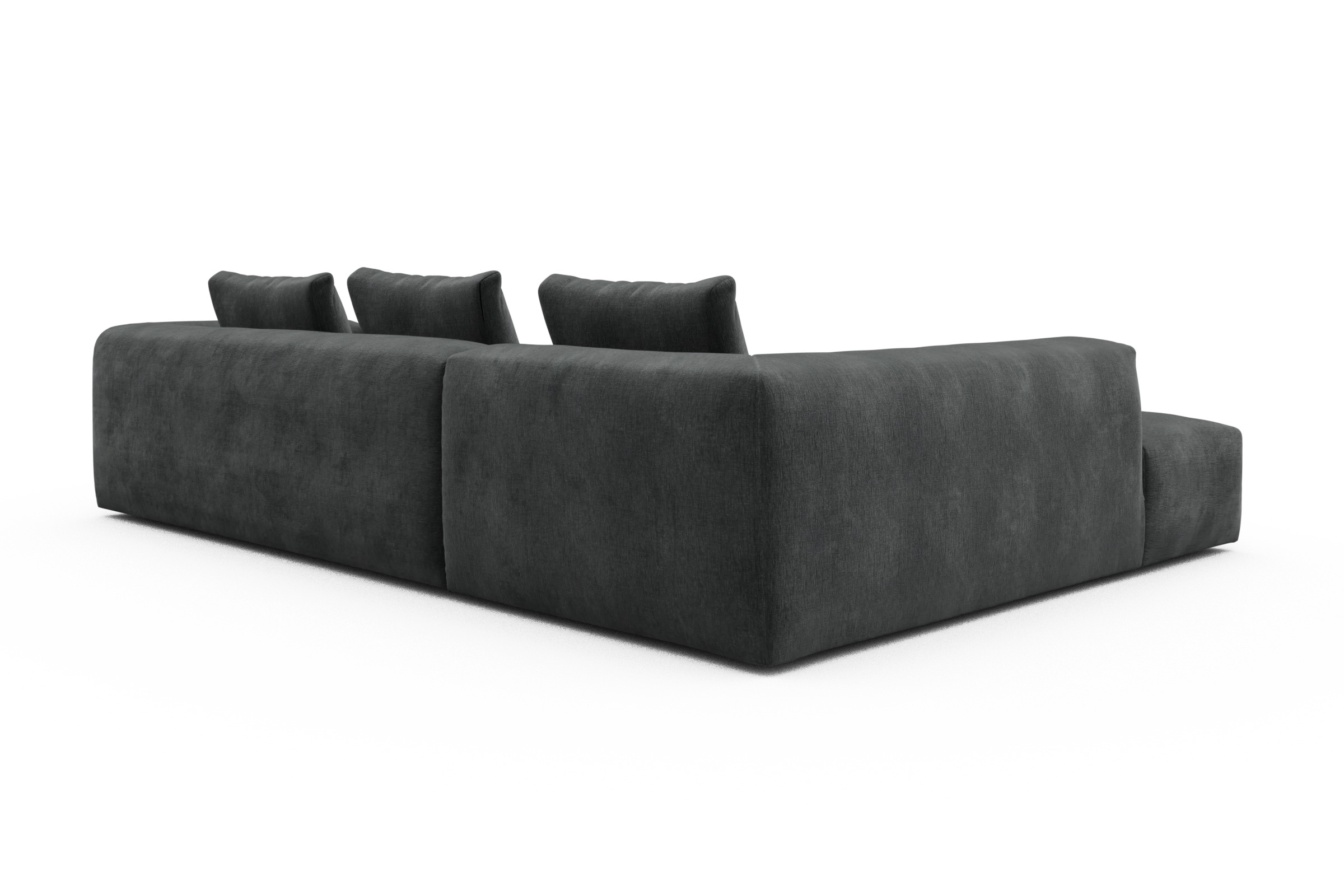 Ecksofa Fred Relax-Ecke links mit 2,5-Sitzer Smooth-Deep-Warm-Grey