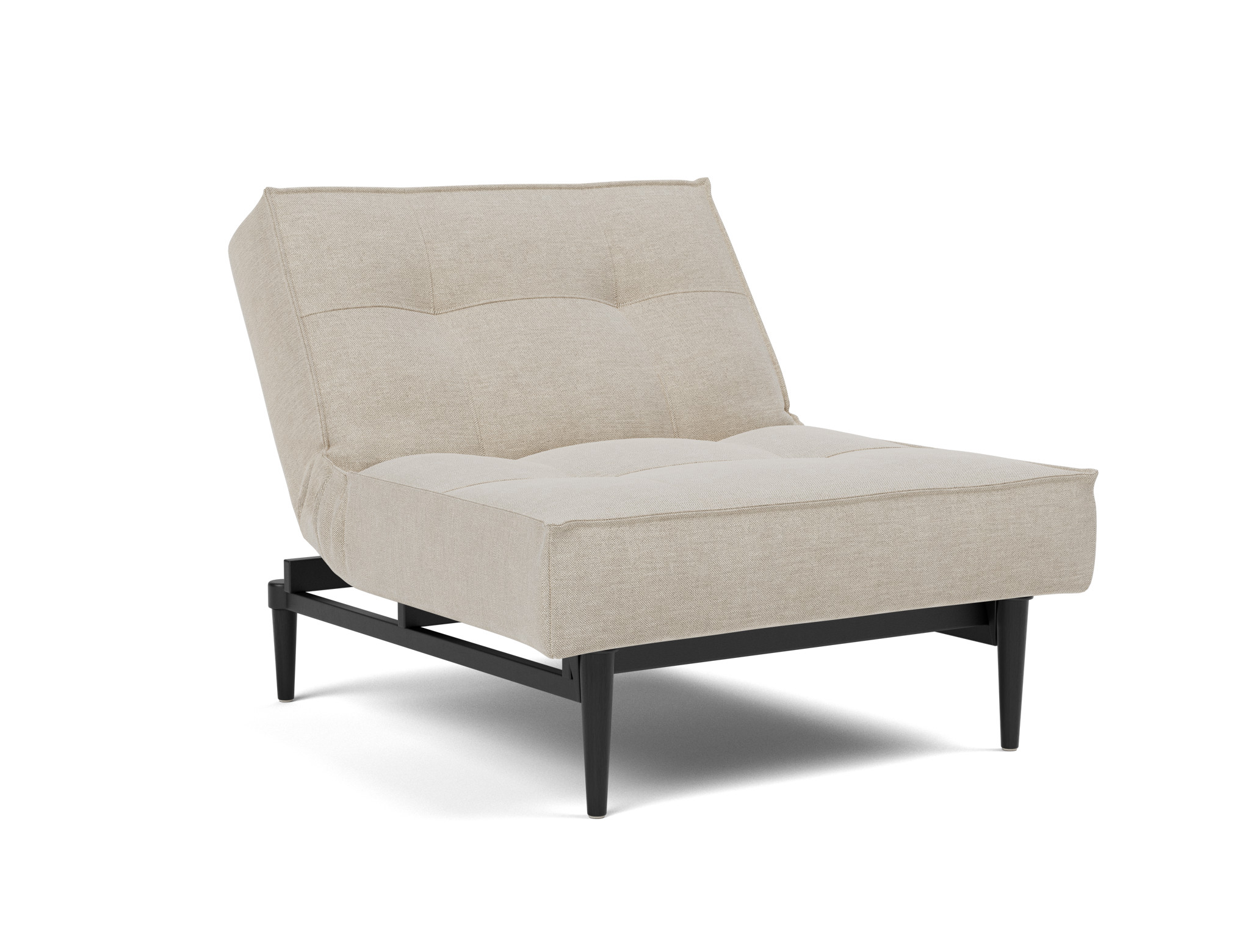 Sessel Splitback Flachgewebe Phobos 586-Latte Beine Styletto Eiche schwarz