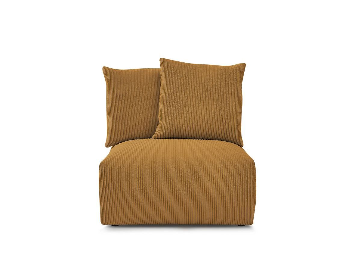 Bobochic Voltaire Sofamodul 1-Sitzer 90 × 100 cm Cordsamt Gelb