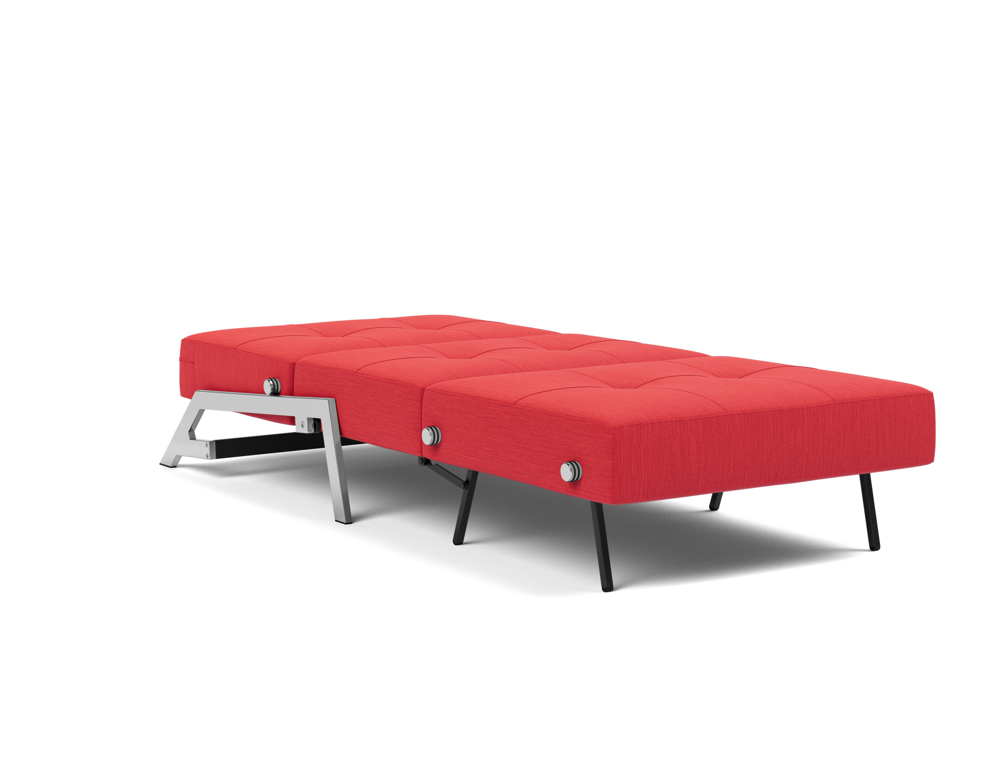 Schlafsessel Cubed 90 Flachgewebe Elegance 511-Red Beine Chrom