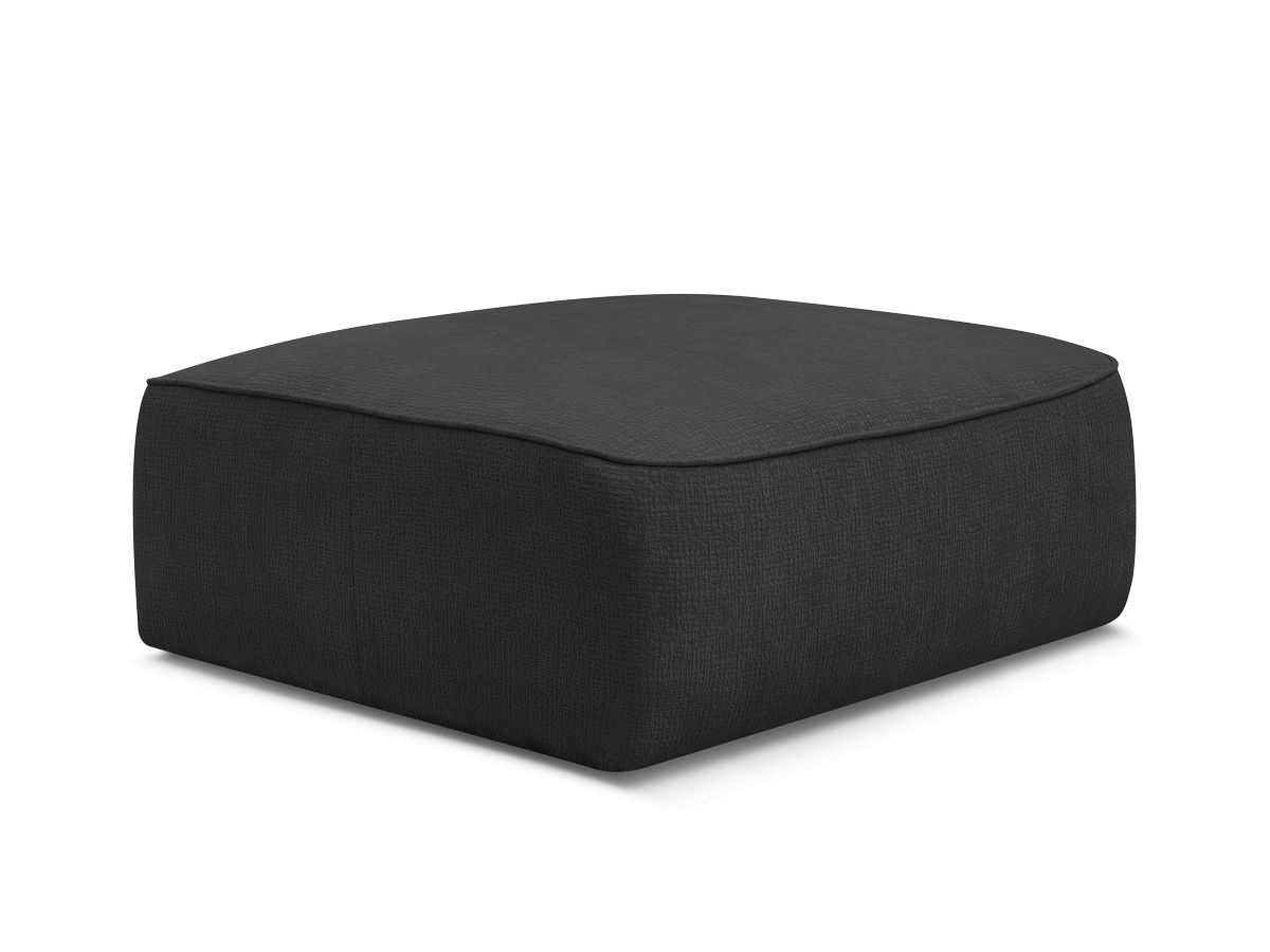 Bobochic Leopold Pouf Strukturstoff Schwarz