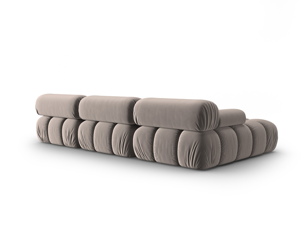 Cosmopolitan Design Modulares Ecksofa Cortina 4-Sitzer Samt Bluvel Cappuccino Links