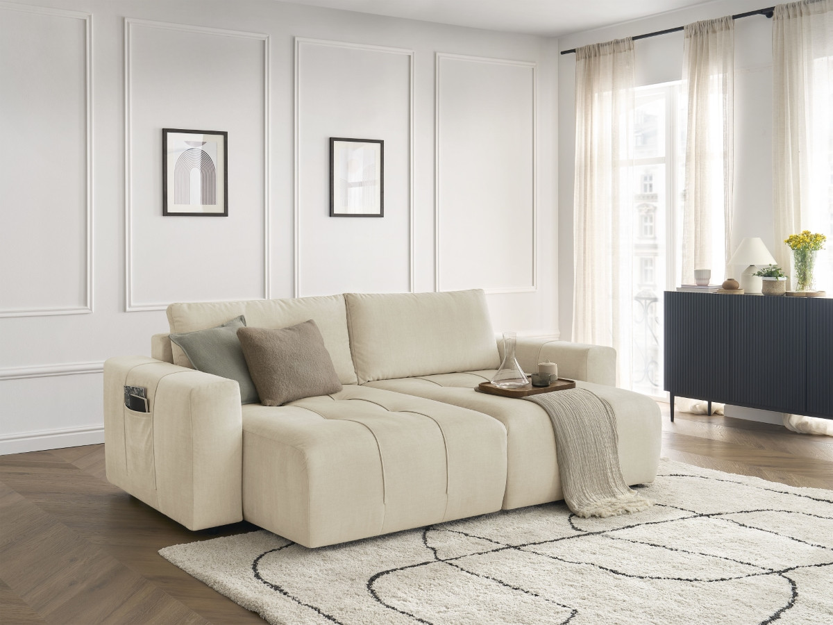 Bobochic Arsene Sofa 4-Sitzer Samt Beige