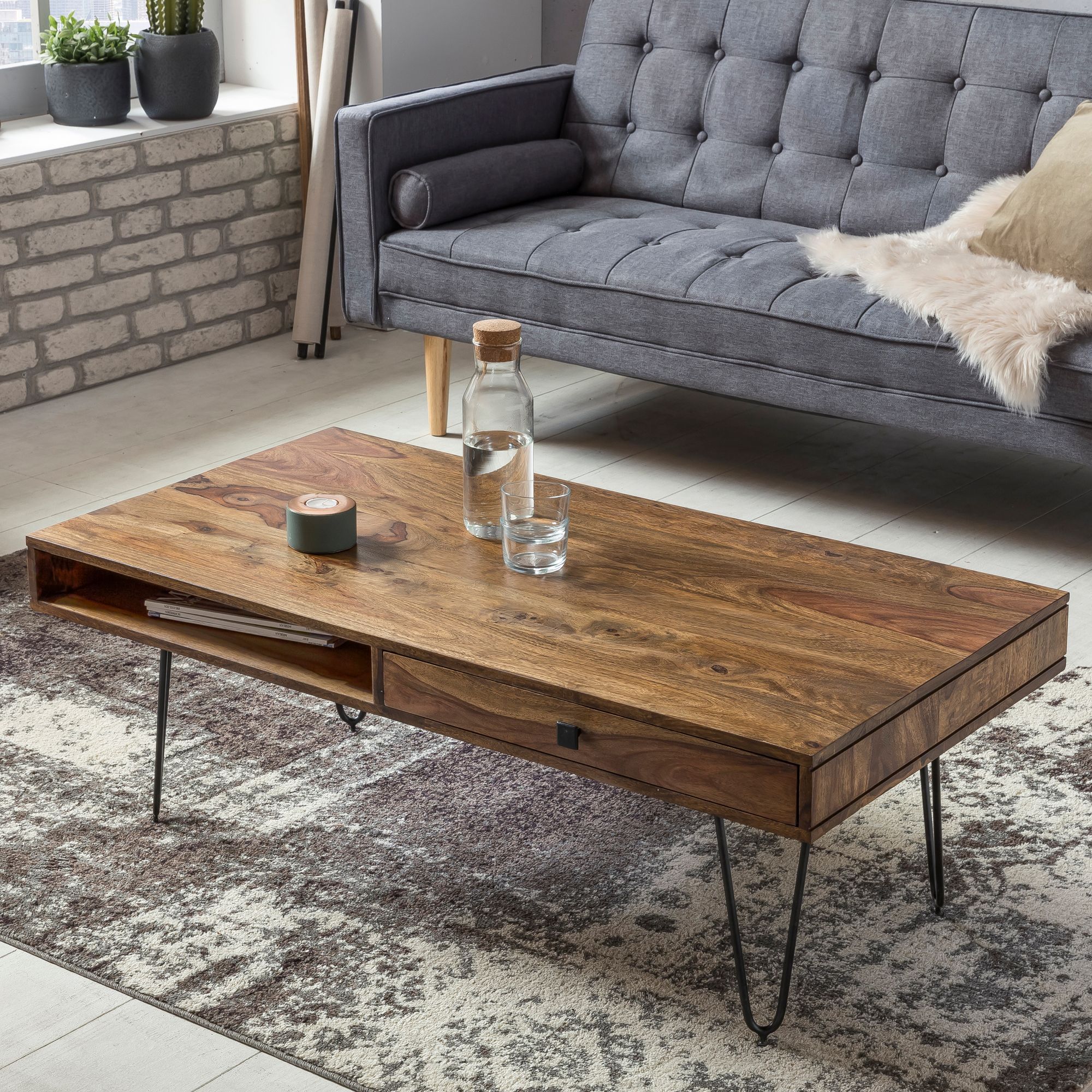 Couchtisch Agdenes Massivholz Sheesham