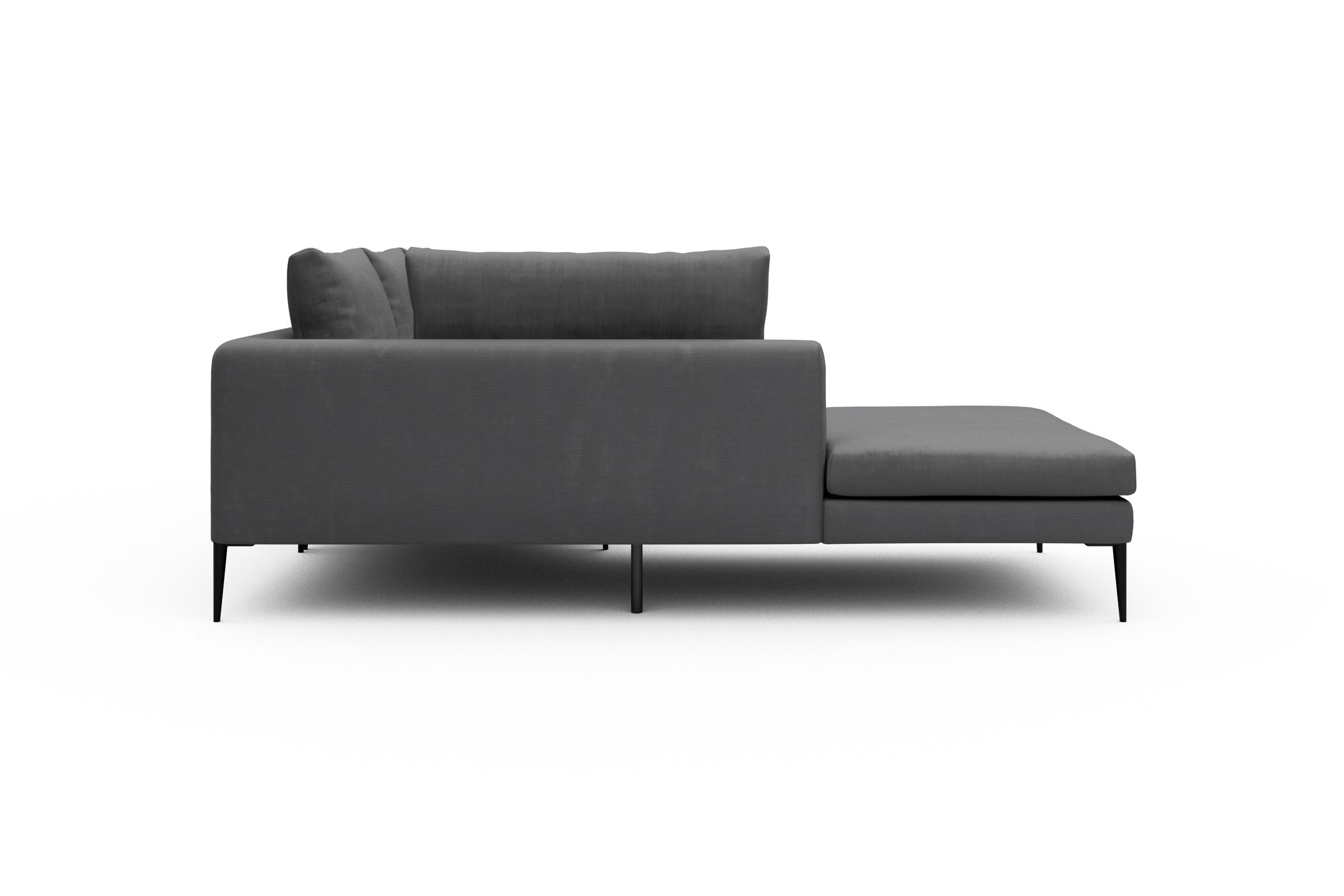 Ecksofa Paul Relax-Ecke links mit 2-Sitzer Cordufine-Grey