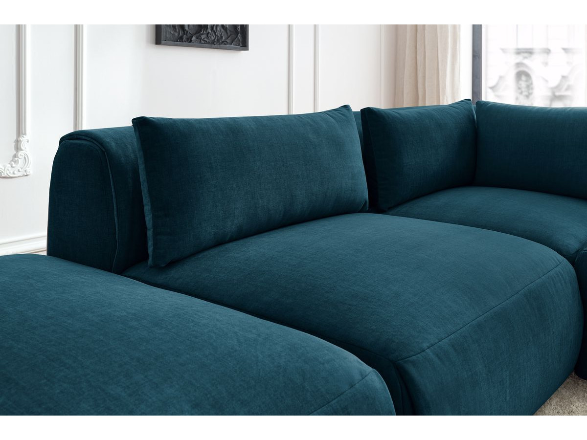 Bobochic Jeanne Ecksofa 271 × 300 cm Samt Dunkelblau