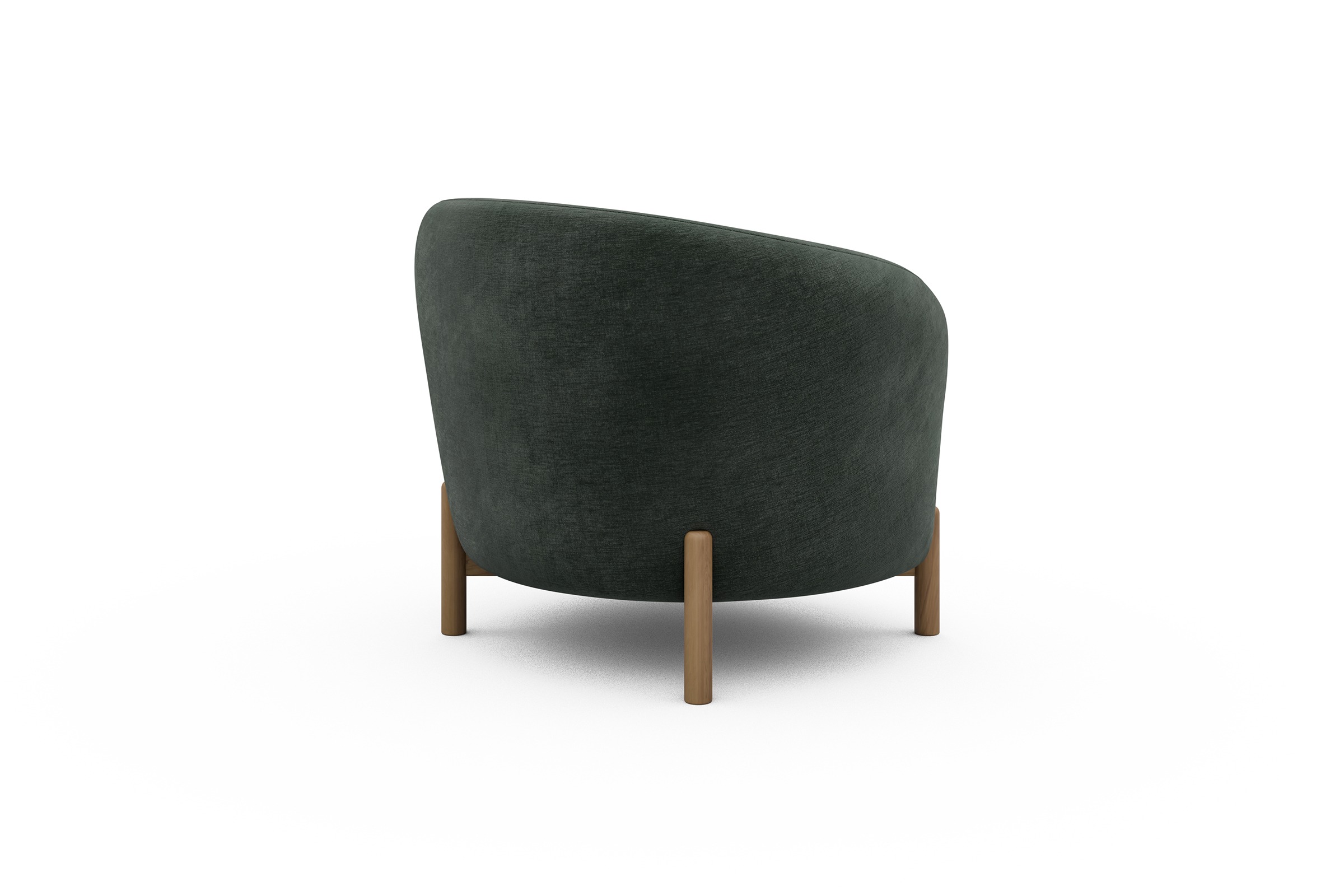 Sessel Ronda Holzbeine Eiche Natur Smooth-Laurel-Green