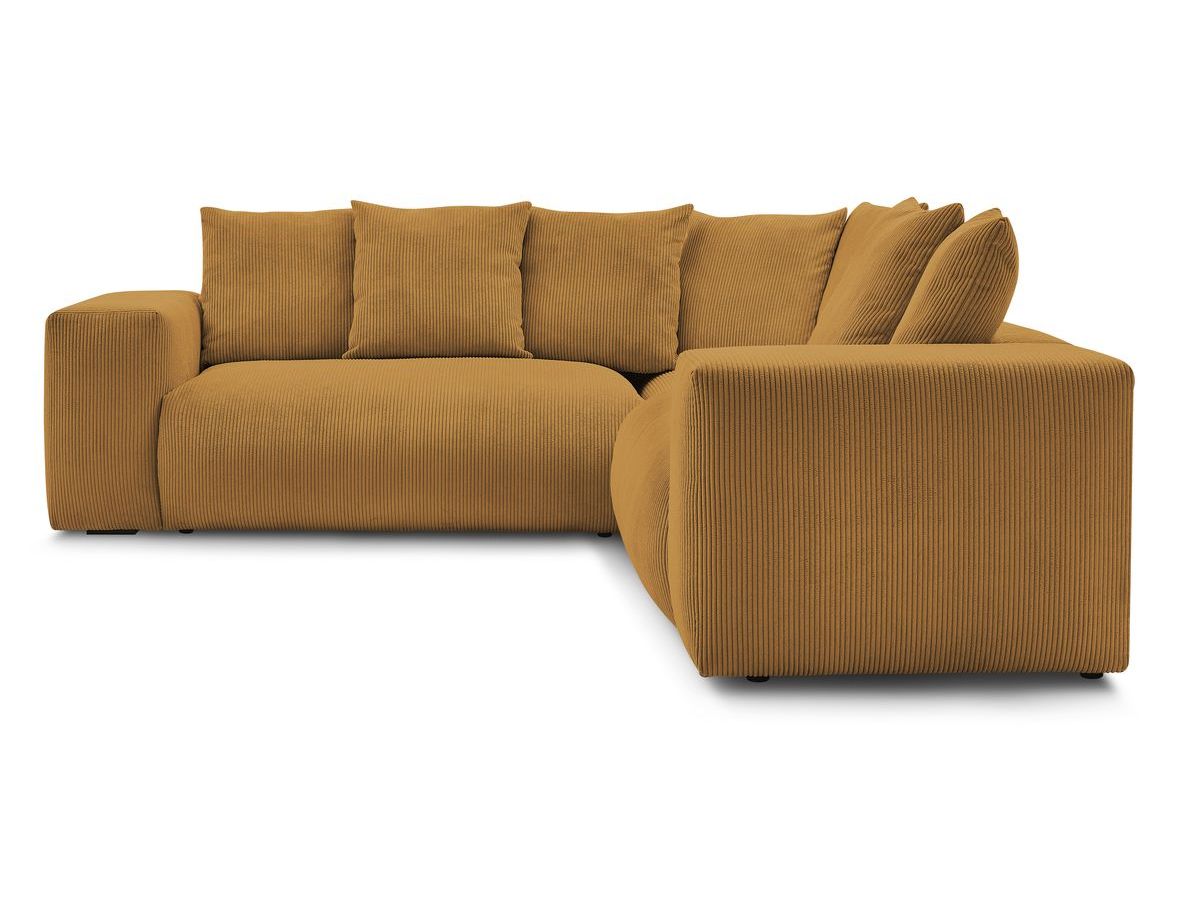 Bobochic Voltaire Ecksofa 268 × 214 cm Cordsamt Gelb Ecke rechts