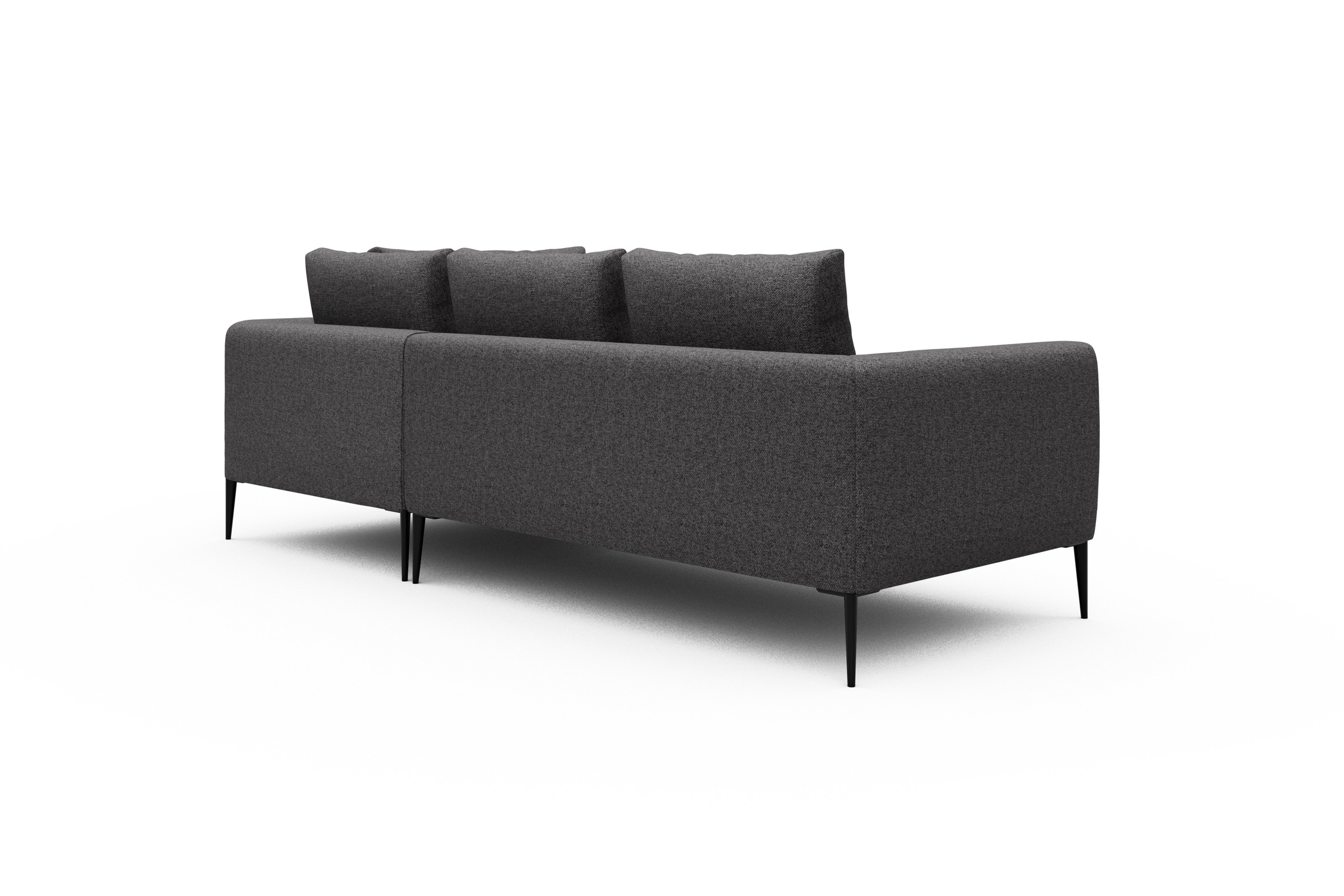 Ecksofa Paul Relax-Ecke rechts mit 2-Sitzer Sama-Antracite