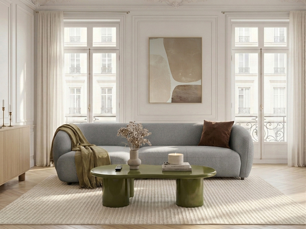 Bobochic Halo Ecksofa mit Schlaffunktion Stoff Grau Ecke links