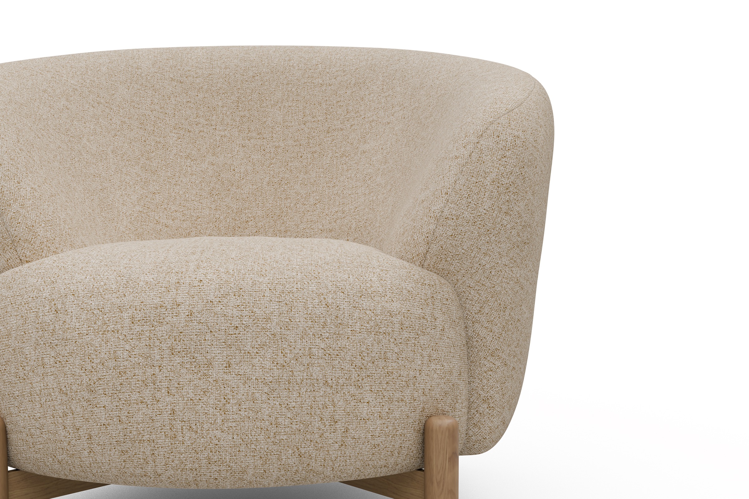 Sessel Ronda Holzbeine Eiche Natur Casone-Natural-Beige