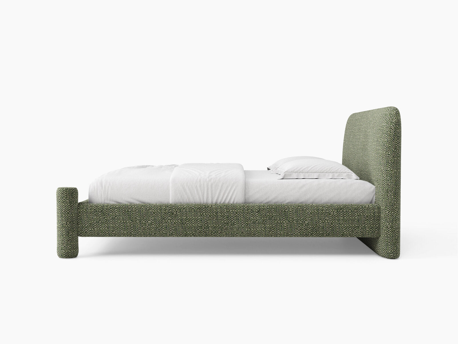 Micadoni Vera Bett mit Kopfteil Chenille Silencio Grün 180x200