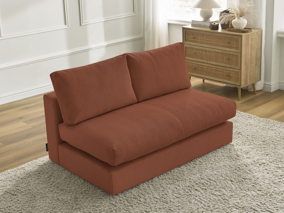 Bobochic Paris Sofamodul 2-Sitzer Cordsamt Orange