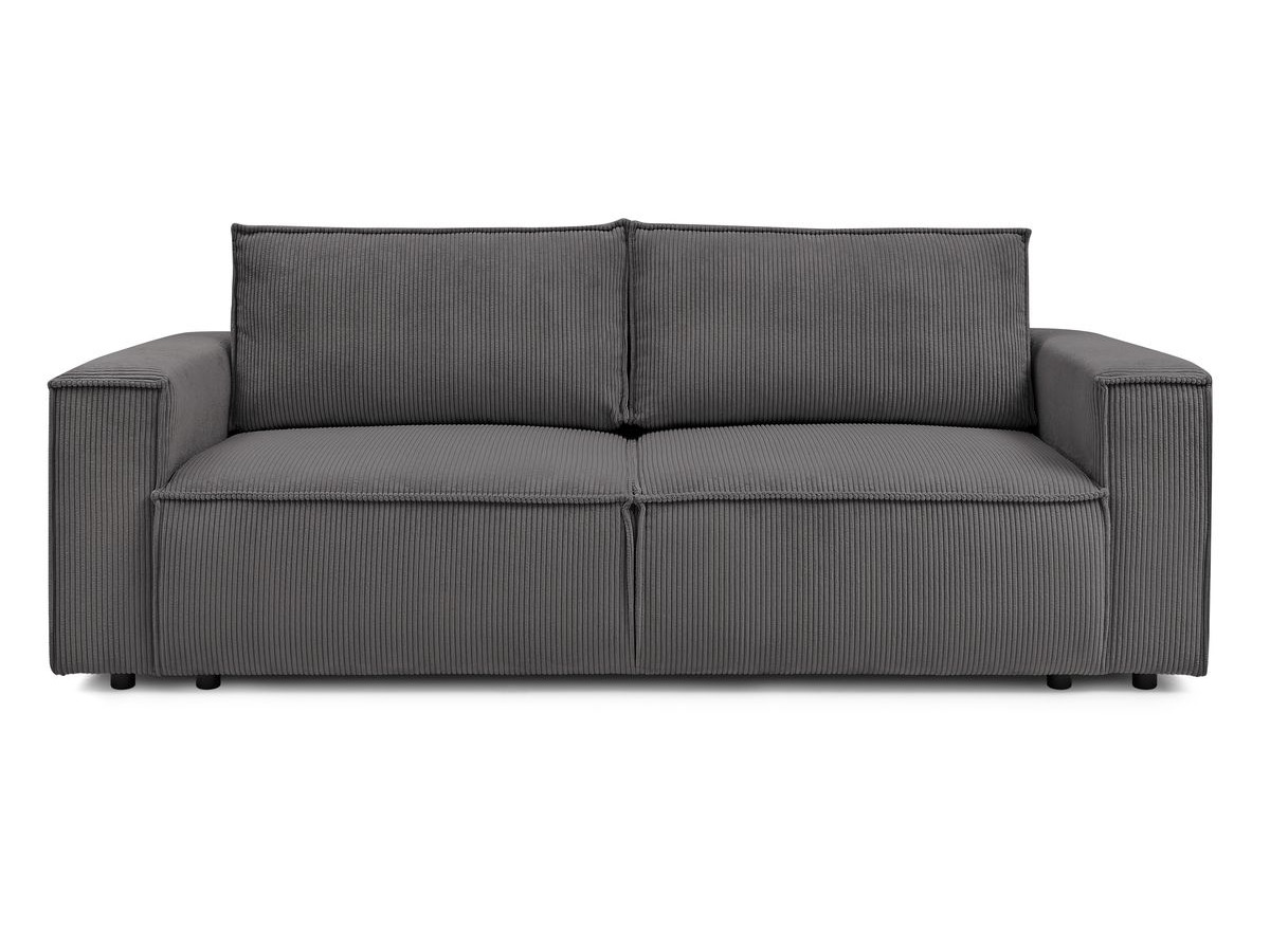 Bobochic Nihad Sofa 3-Sitzer Cordsamt Dunkelgrau