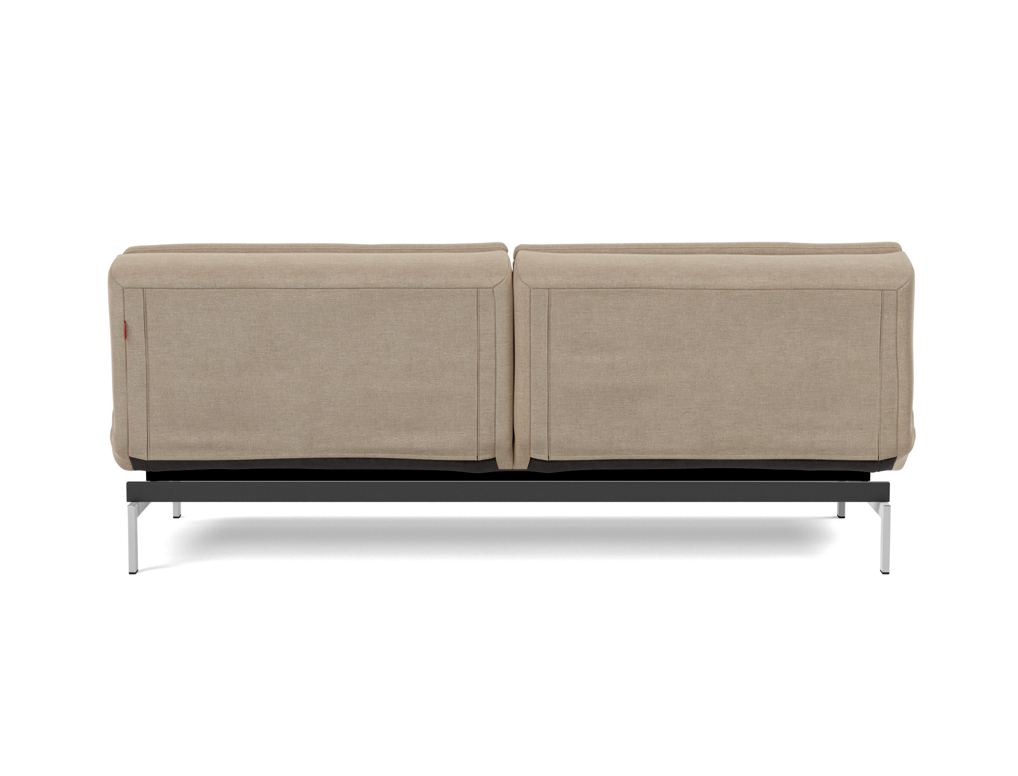 Schlafsofa Dublexo Flachgewebe Phobos 587-Mocha Beine Chrom