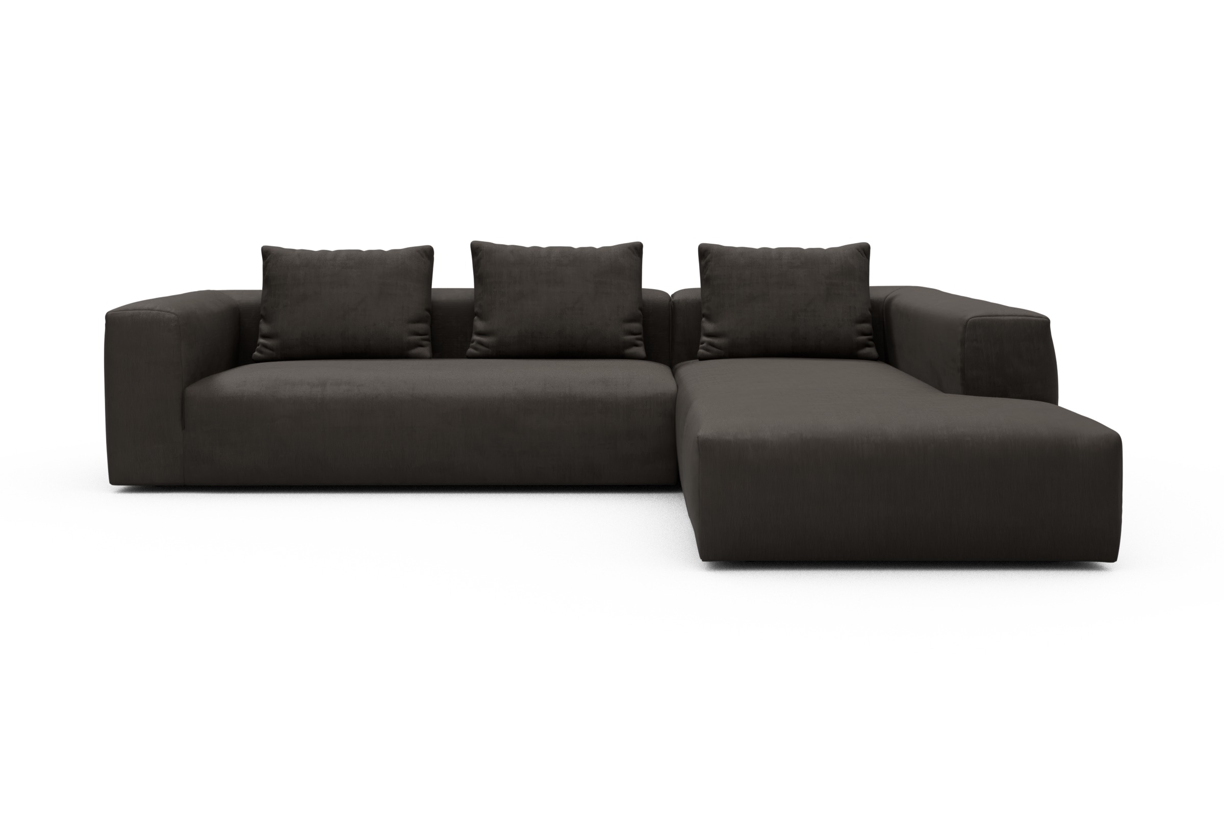 Skandi Home Ecksofa Fred Relax-Ecke rechts mit 2,5-Sitzer Cordufine-Taupe moebelfaktor