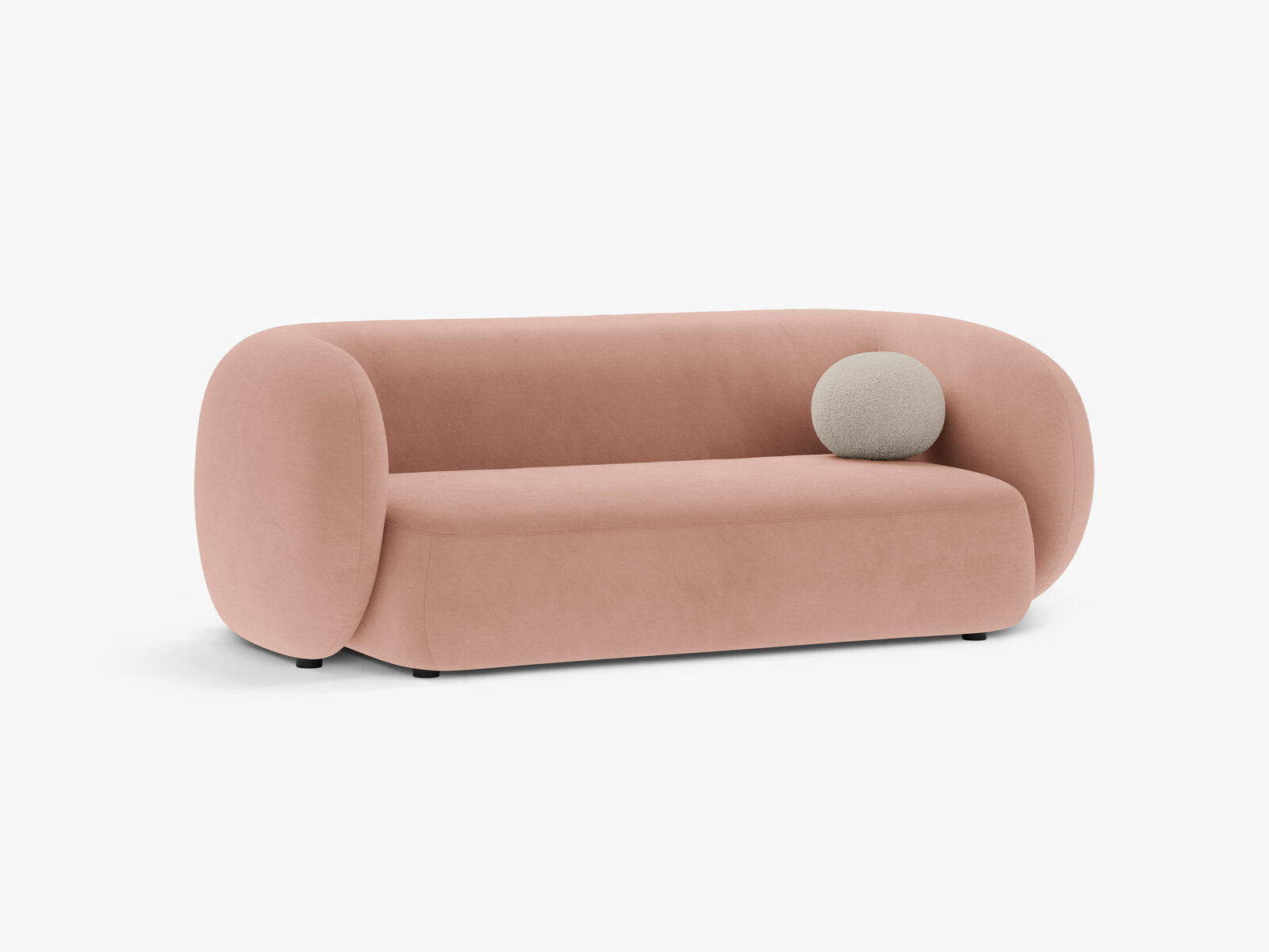 Micadoni Sofa Kate 2-Sitzer Samt Rosa