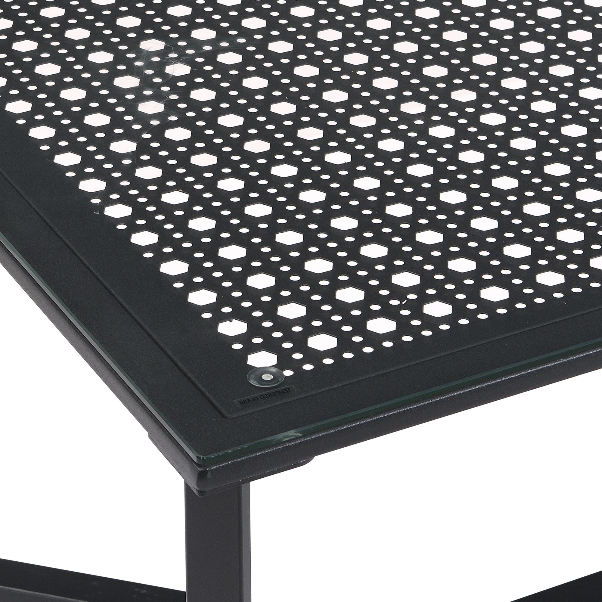 Couchtisch Isfjord Glas Schwarz 100 × 50 × 42 cm
