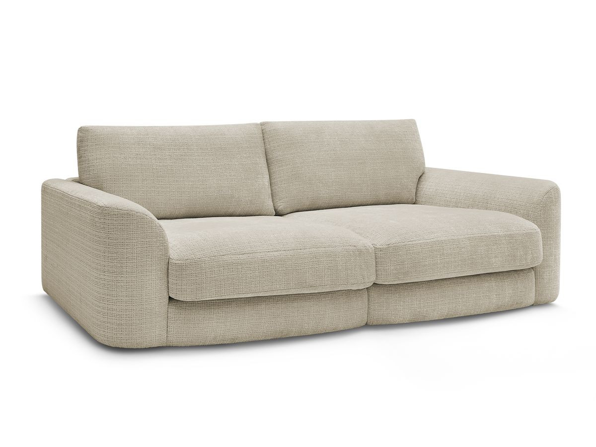 Bobochic Leonore Sofa 3-Sitzer Strukturstoff Beige