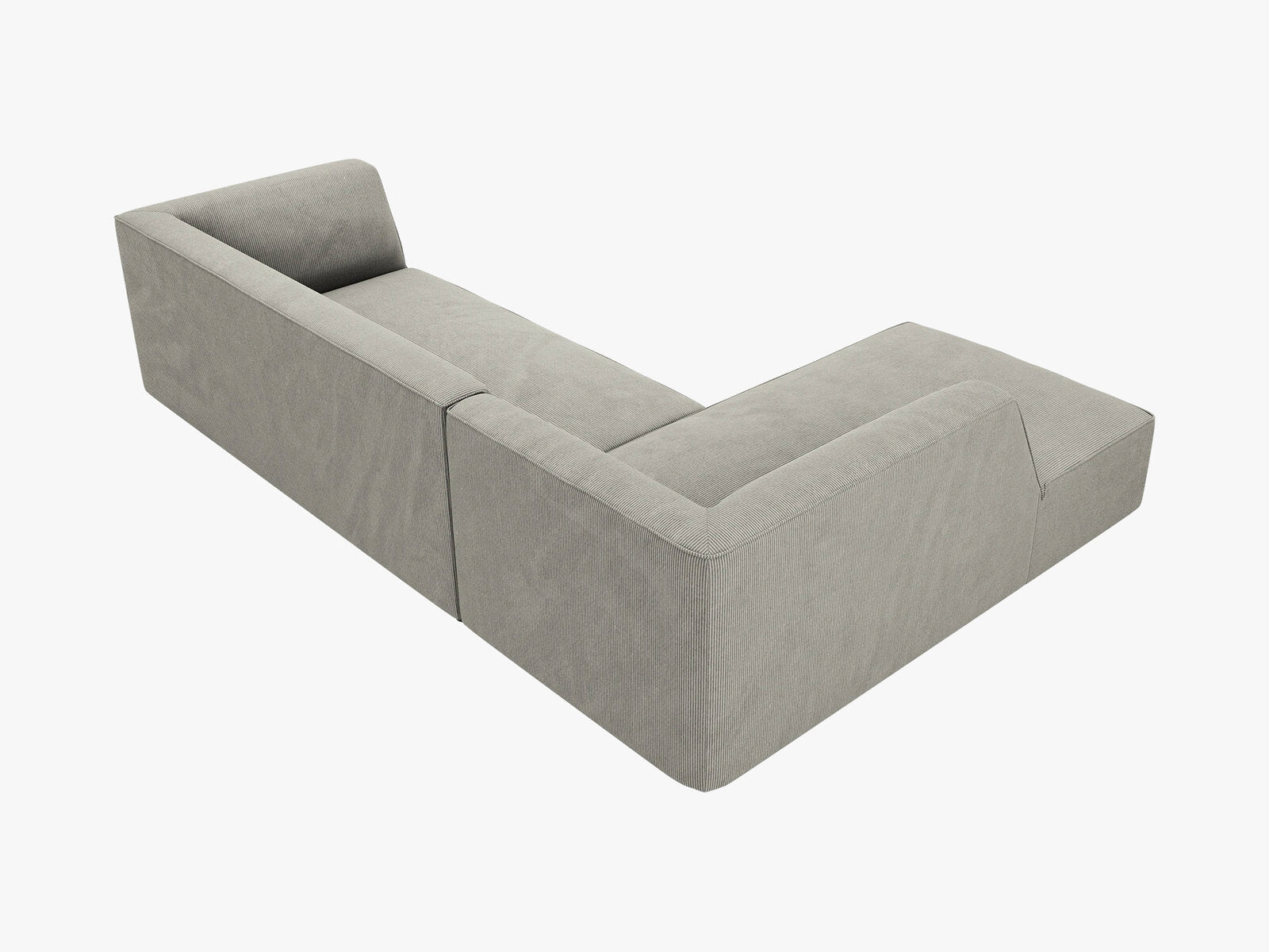 Micadoni 4-Sitzer Modular Sofa Ruby Links Kord Scala Hellgrau