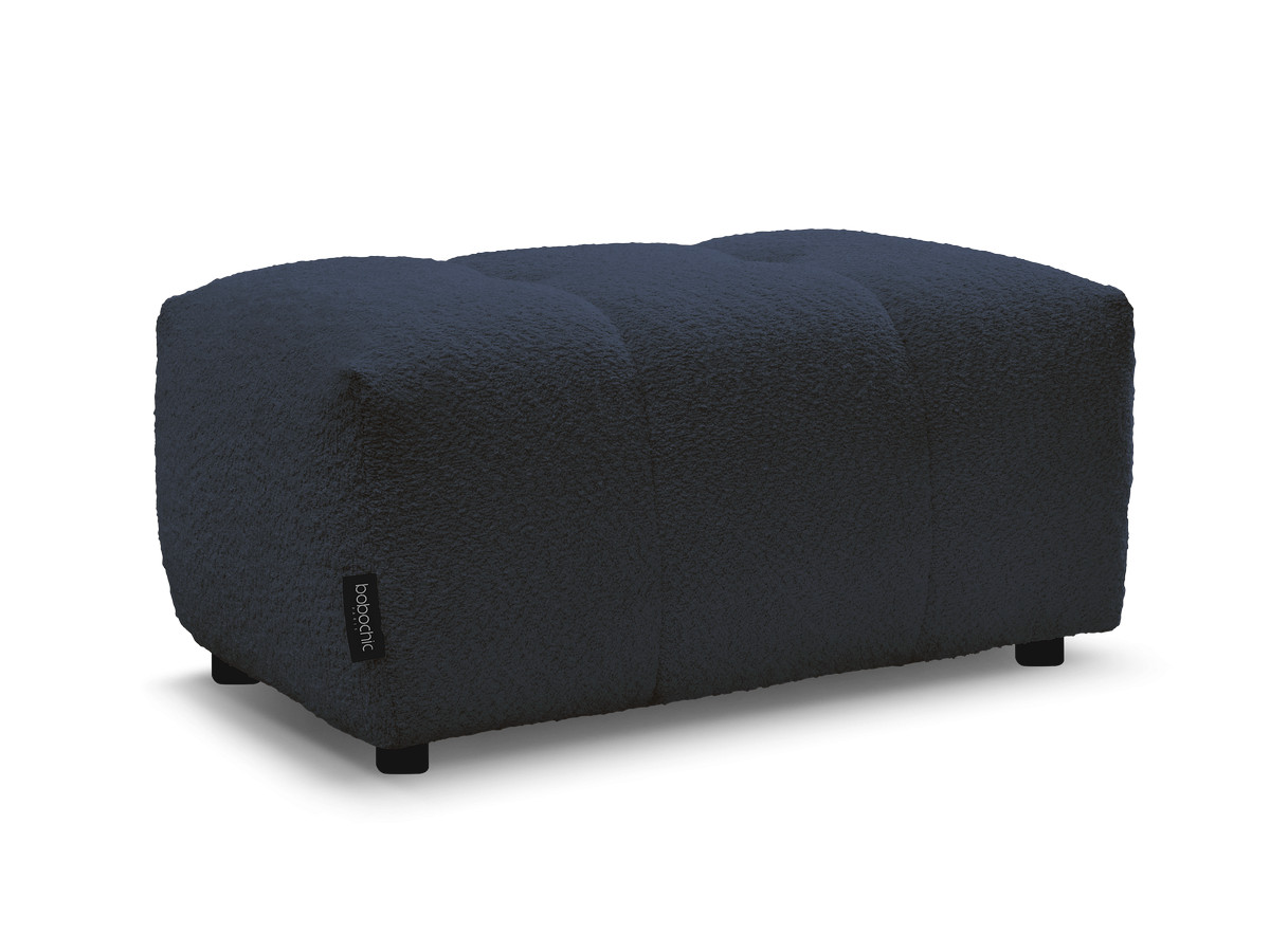 Bobochic Roxelane Pouf Bouclé-Stoff Dunkelblau