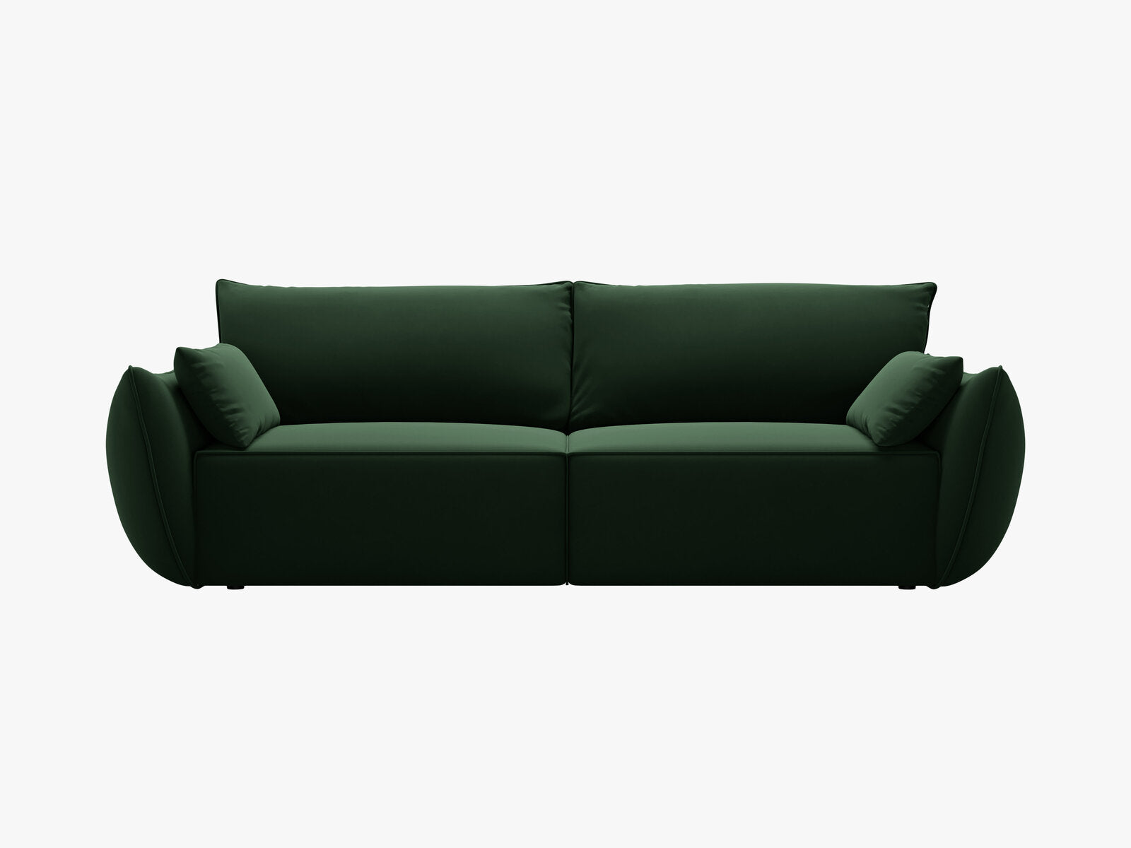 Micadoni Kaelle Schlafsofa 3-Sitzer mit Bettkasten Samt Bluvel Flaschengrün