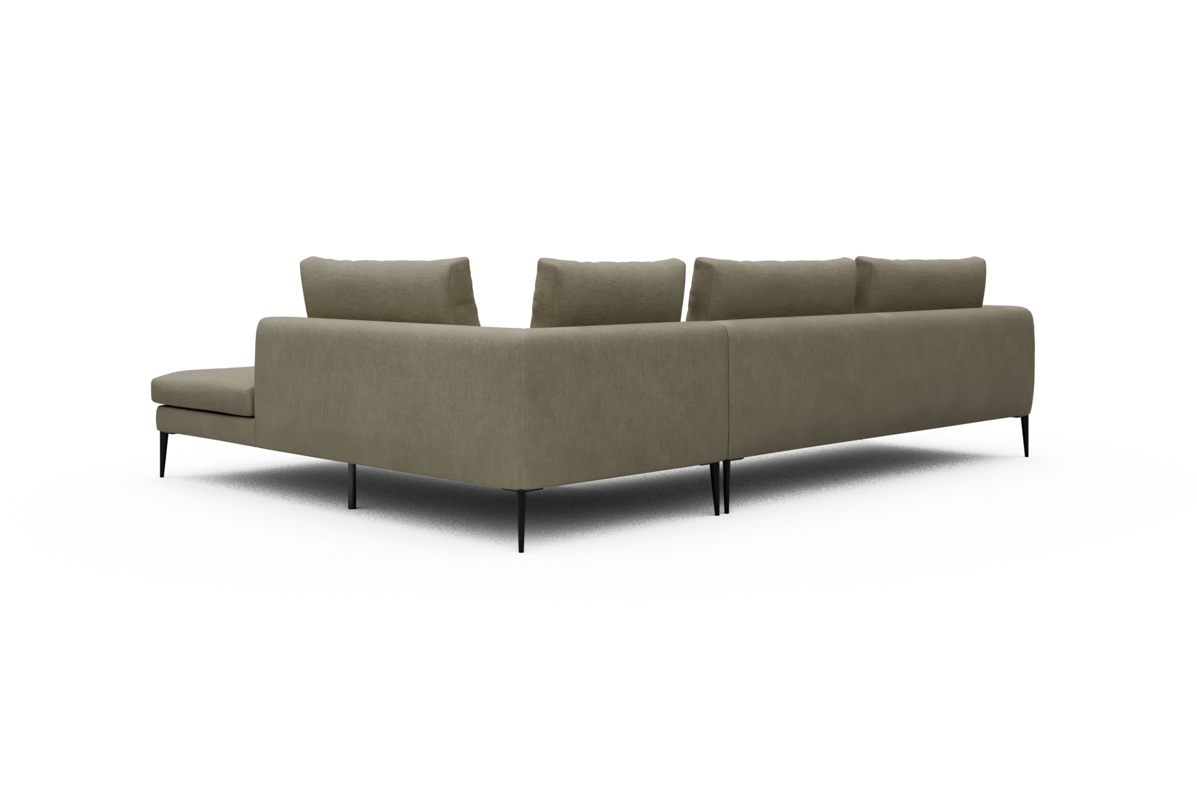 Ecksofa Paul Relax-Ecke links mit 3-Sitzer Vivus-Dusty-Sand