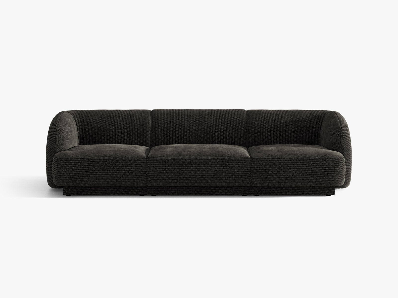 Micadoni Sofa Miley 3-Sitzer Chenille Eden Anthrazit