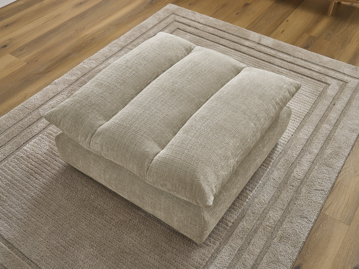 Bobochic Neil Pouf Strukturstoff Beige