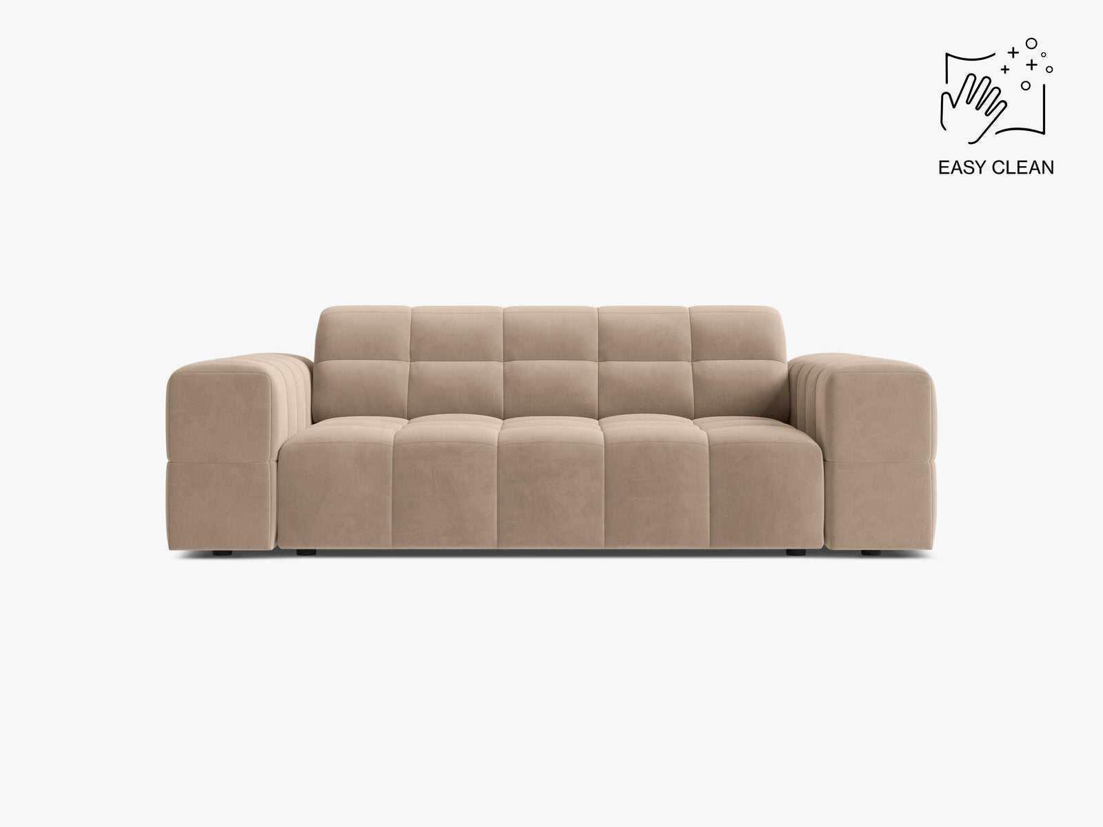 Micadoni Jennifer Sofa 2-Sitzer Samt Venus Beige