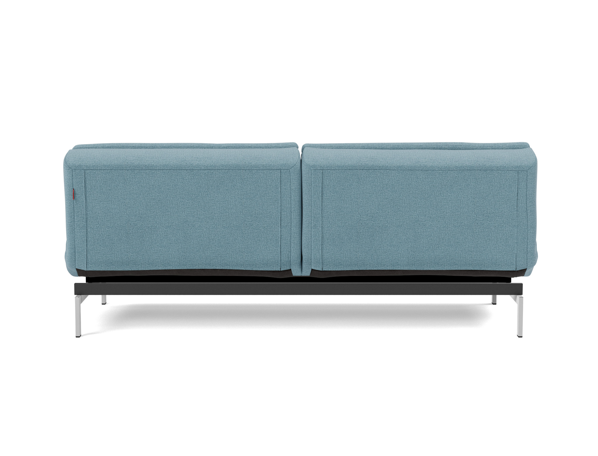 Schlafsofa Dublexo Flachgewebe Mixed Dance 525-Light-Blue Beine Chrom