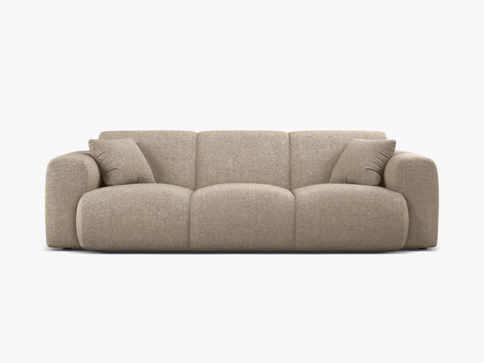 Micadoni Sofa Molino 3-Sitzer Chenille Eden Dunkelbeige
