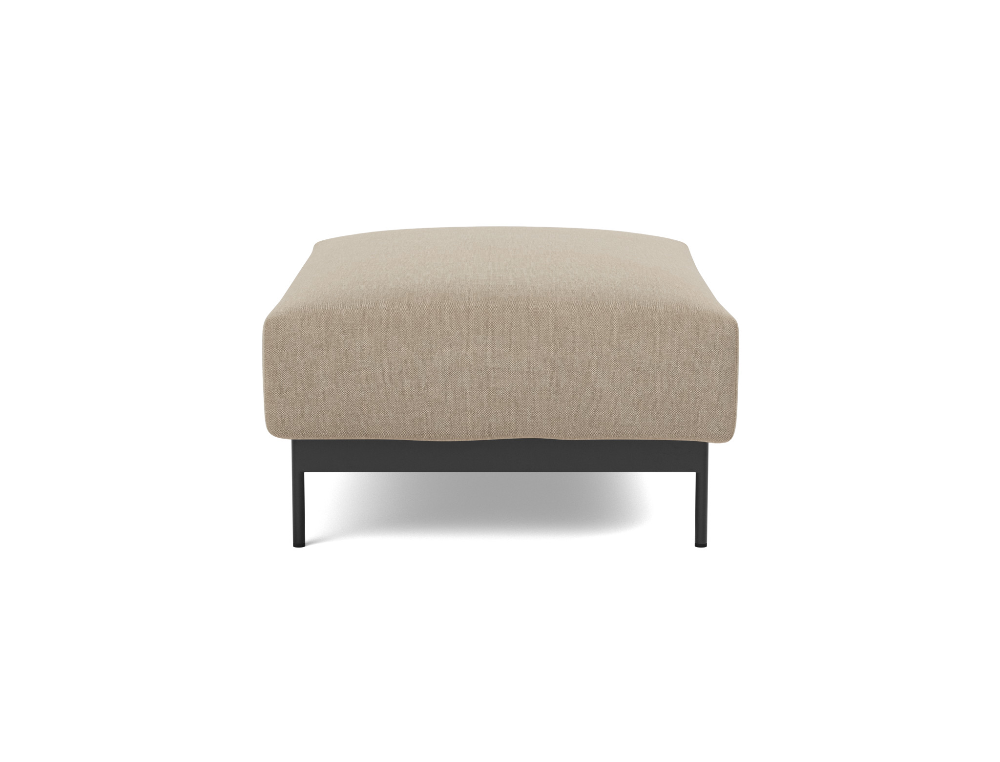 Hocker Malloy Flachgewebe Phobos 587-Mocha Beine Schwarzes Metall