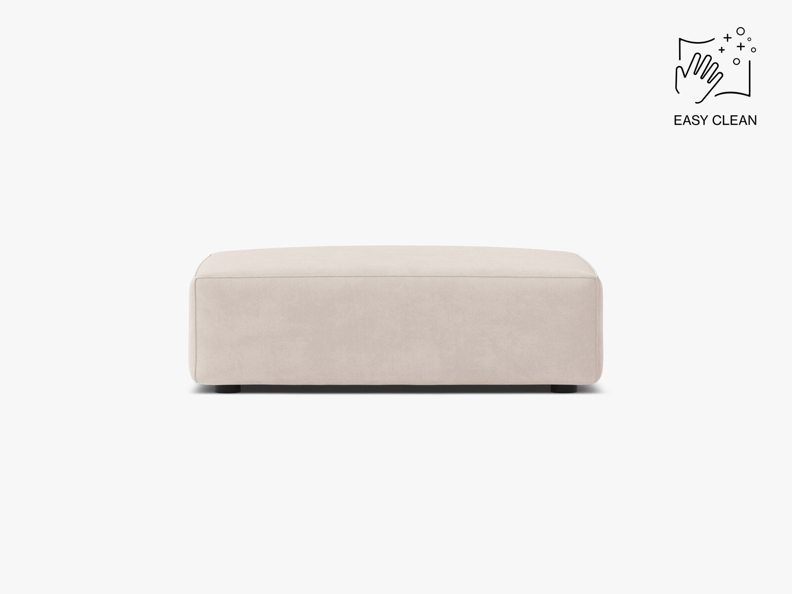 Micadoni Hocker Jodie 1-Sitzer Samt Venus Helles Beige