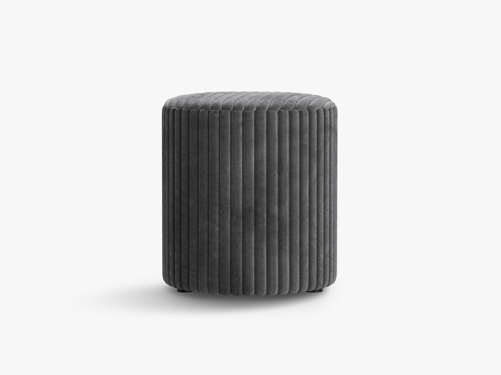 Micadoni Pouf Dia 40cm Kord Tilia Grau