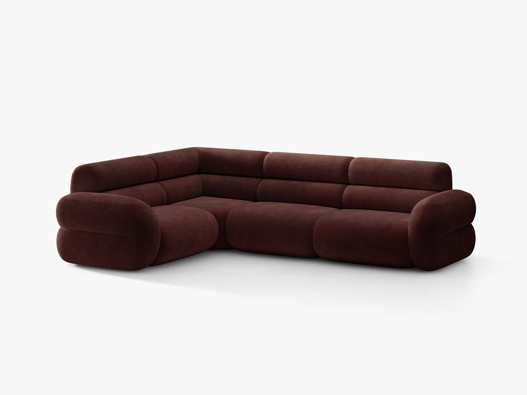 Micadoni Neo Ecksofa 5-Sitzer Rechts Chenille Golden Kirschbaum