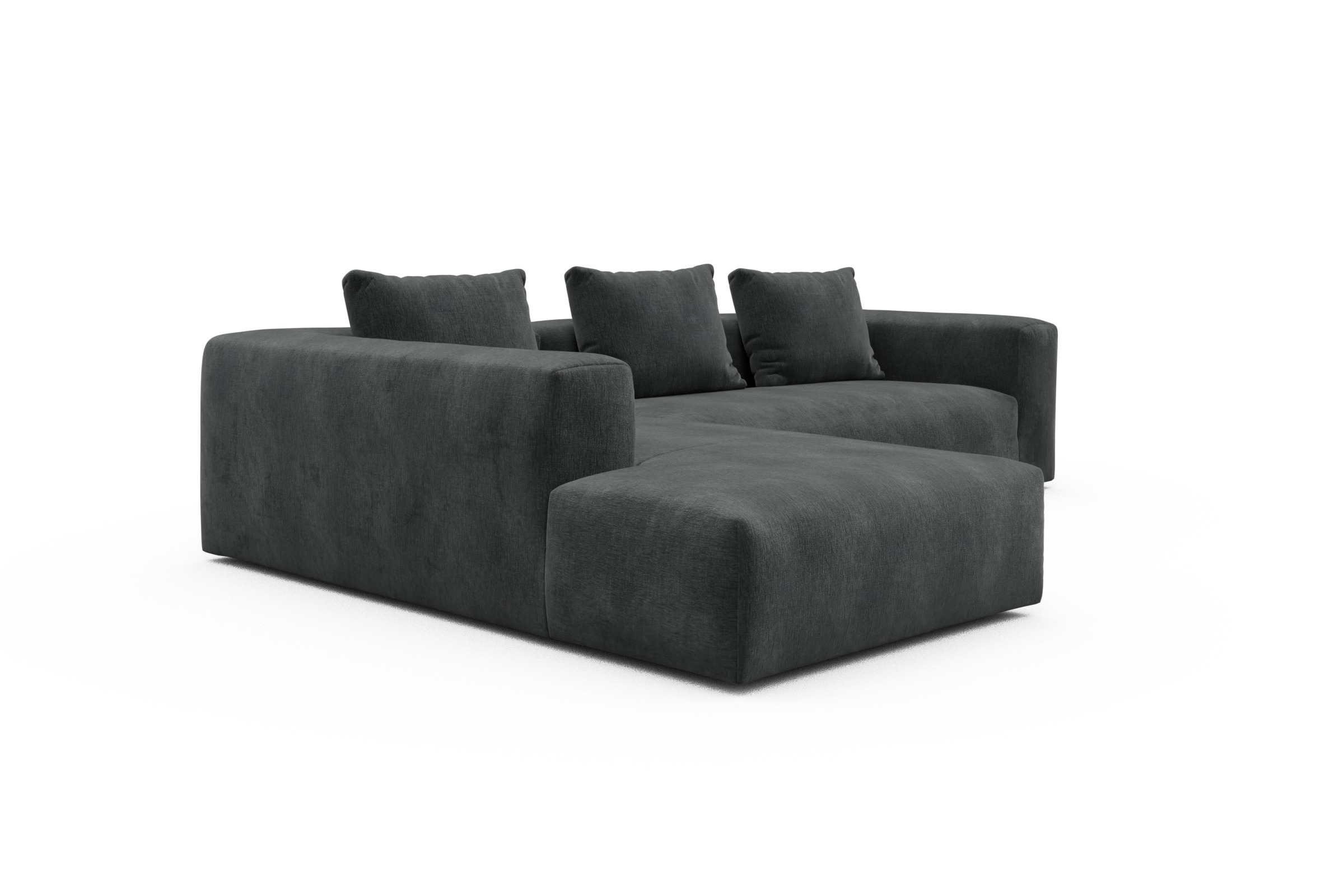 Ecksofa Fred Relax-Ecke links mit 2,5-Sitzer Smooth-Deep-Warm-Grey